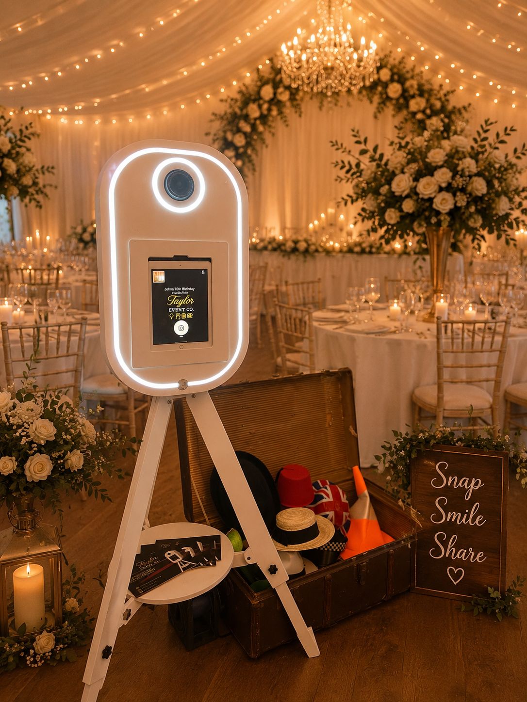 Taylor Event Co. - modern photo pod hire setup for weddings and events UK